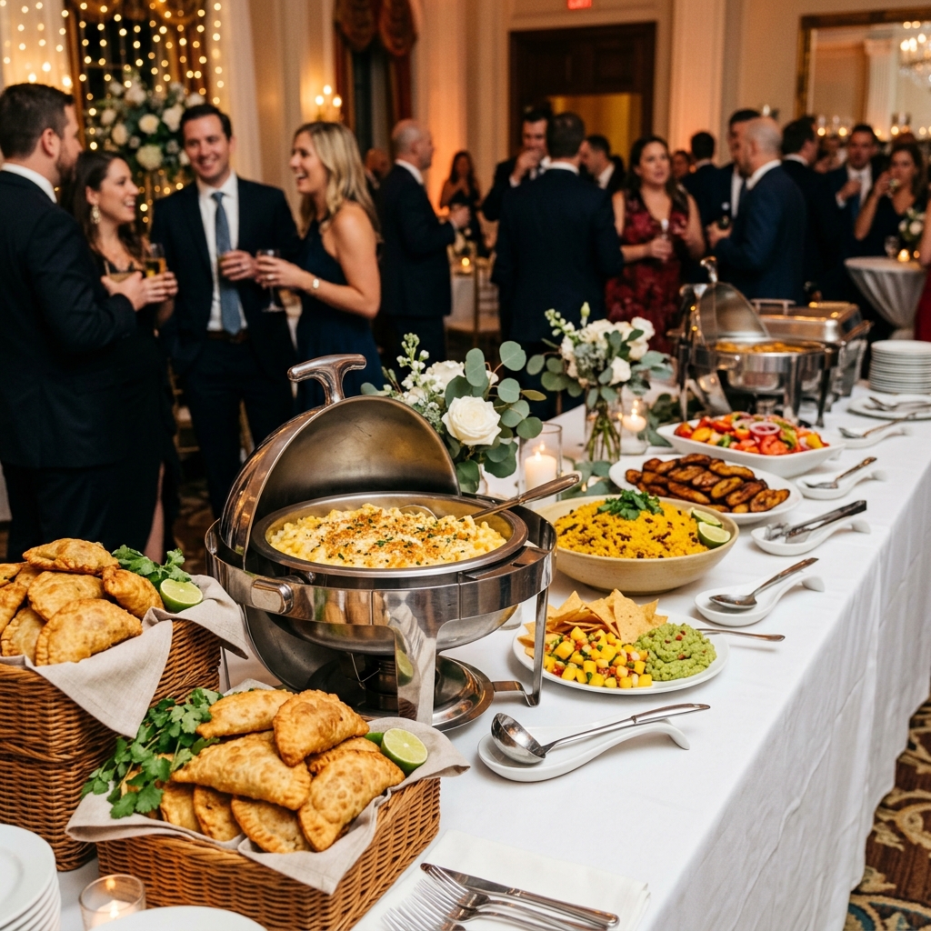 Empanissah's catering spread at an event